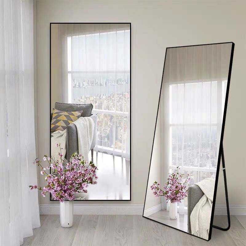 Lustro stojące lub wiszące  w metalowej ramie 165 x 50