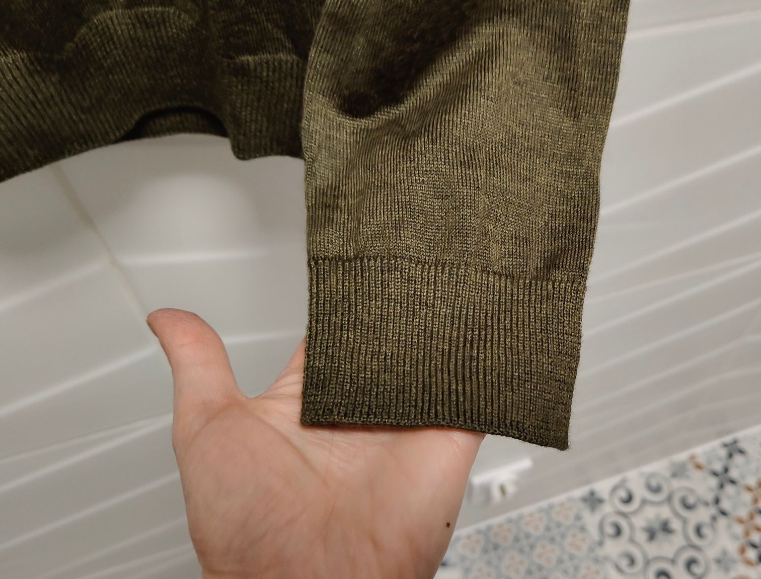 Sweter Zara Man r. L zielony khaki
