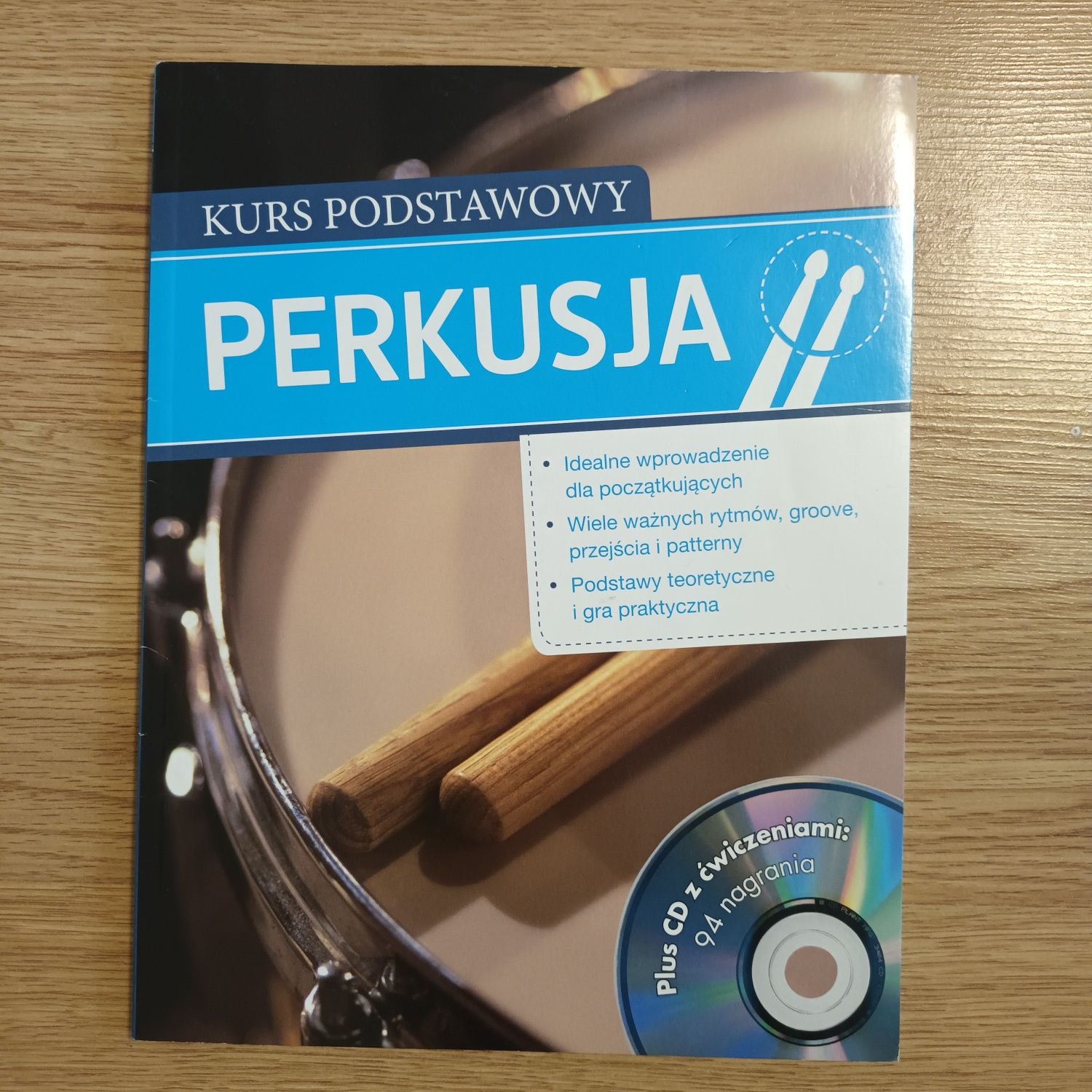 Perkusja kurs podstawowy do nauki gry płyta CD