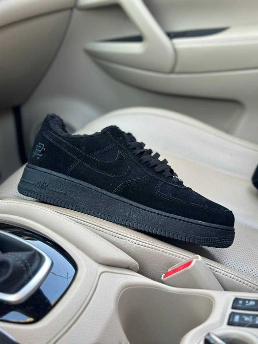 ХУТРО! Зимові Nike Air Force 1 Low Black Fur 40 41 42 43 44 45 46 найк