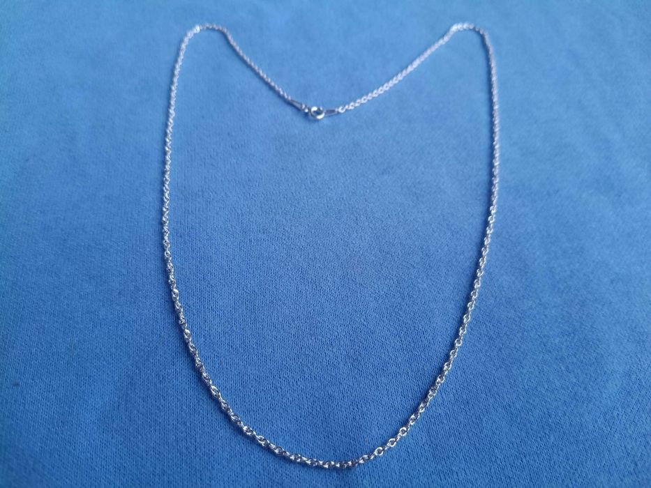 Delikatny łańcuszek 50 cm Srebro 925 Splot ankier Naszyjnik