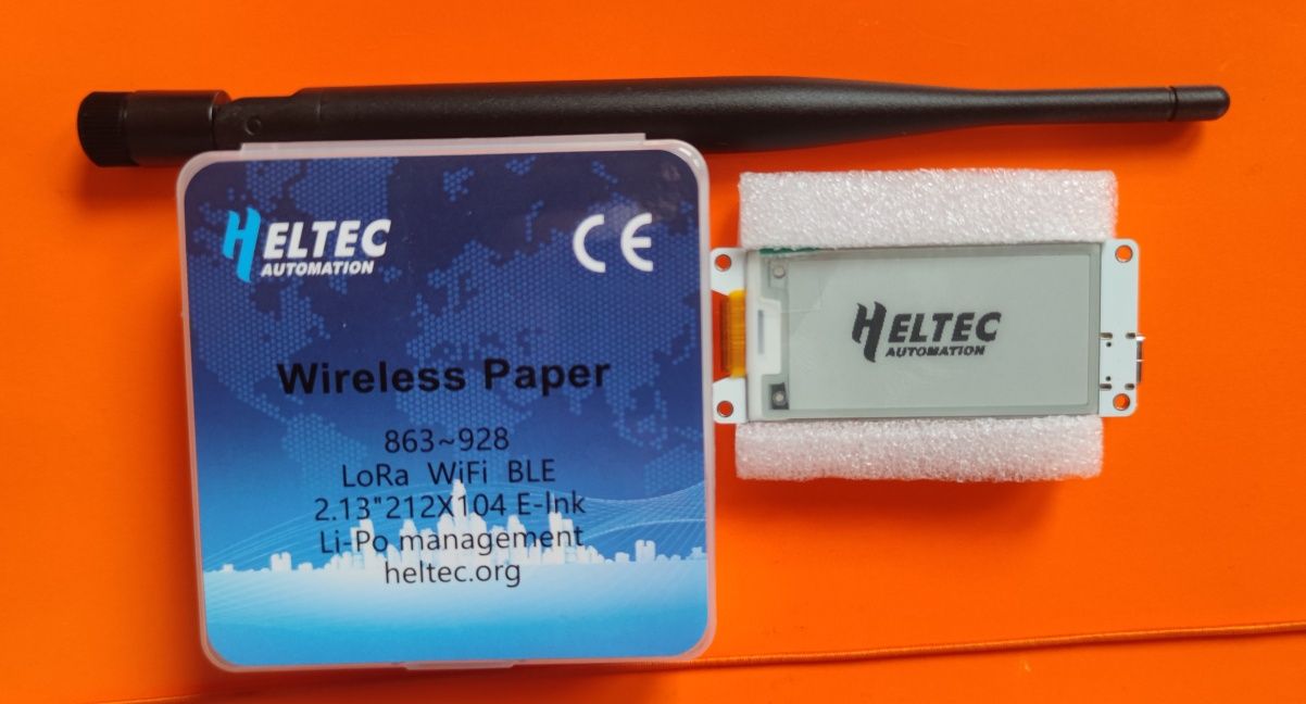 Heltec Wireless Paper v1.1.1 868MHz Wifi2.4 Bluetooth ANTENA 19.5cm
