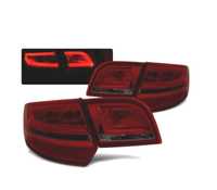 FAROLINS TRASEIROS LED PARA AUDI A3 8P SPORTBACK 04-08 LED BAR&quot; RED SMOKED VERMELHO FUMADO ESCURECID