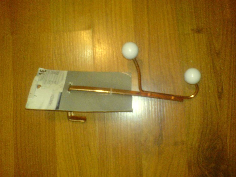 Wieszak Haczyki na Ubrania metalowy kolor miedziany Nowy Nieużywany