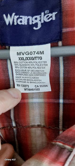 Рубашка  WRANGLER в идеальном состоянии размер XXL