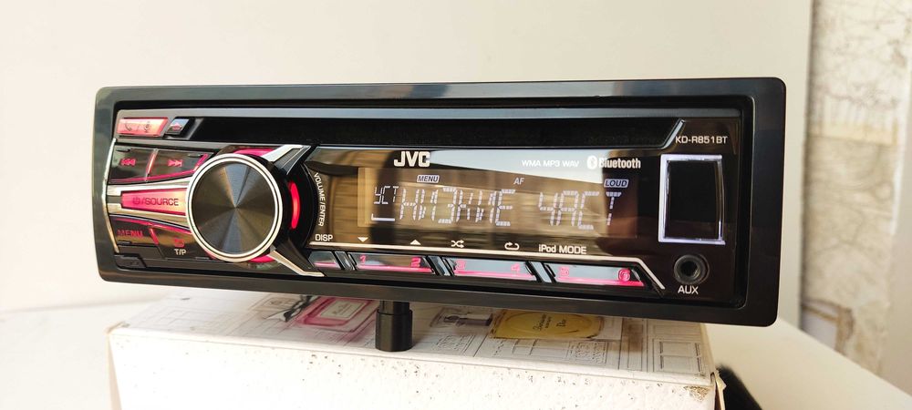 JVC KD-R851BT Bluetooth MOSFET 4x50 автомагнитола с мощным звуком.
