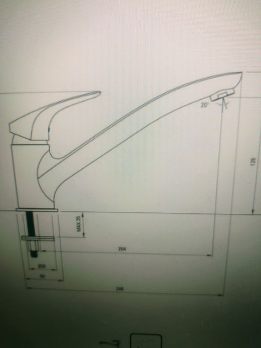 Deante Cynia bateria zlewozmywakowa