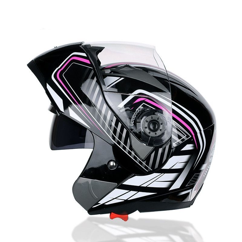 [NOVO] CAPACETE Mota Modular Viseira Dupla Rosa