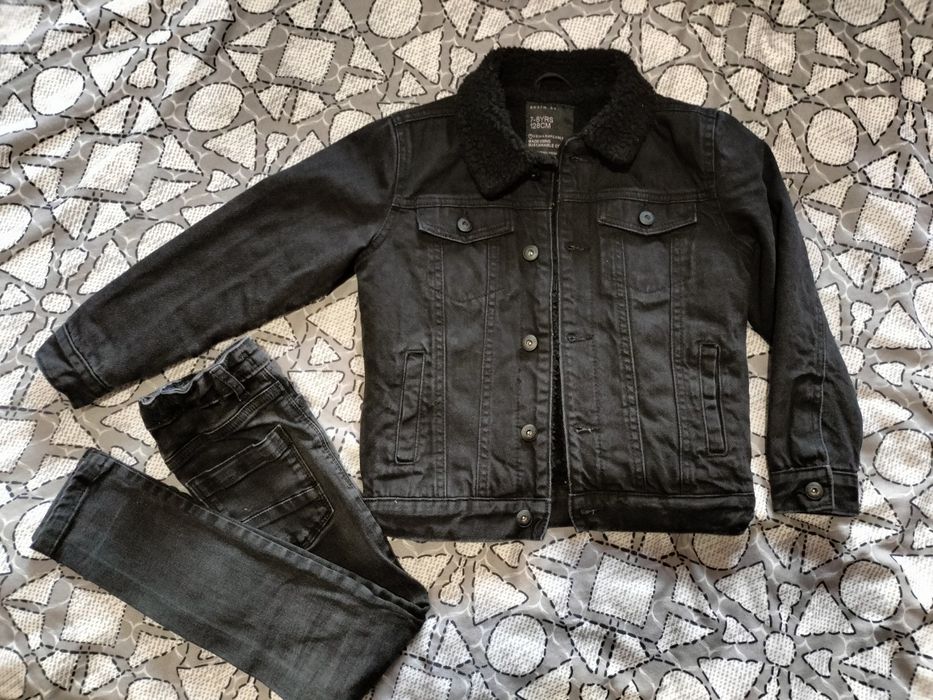 Джинсова осіння курточка зі штанами