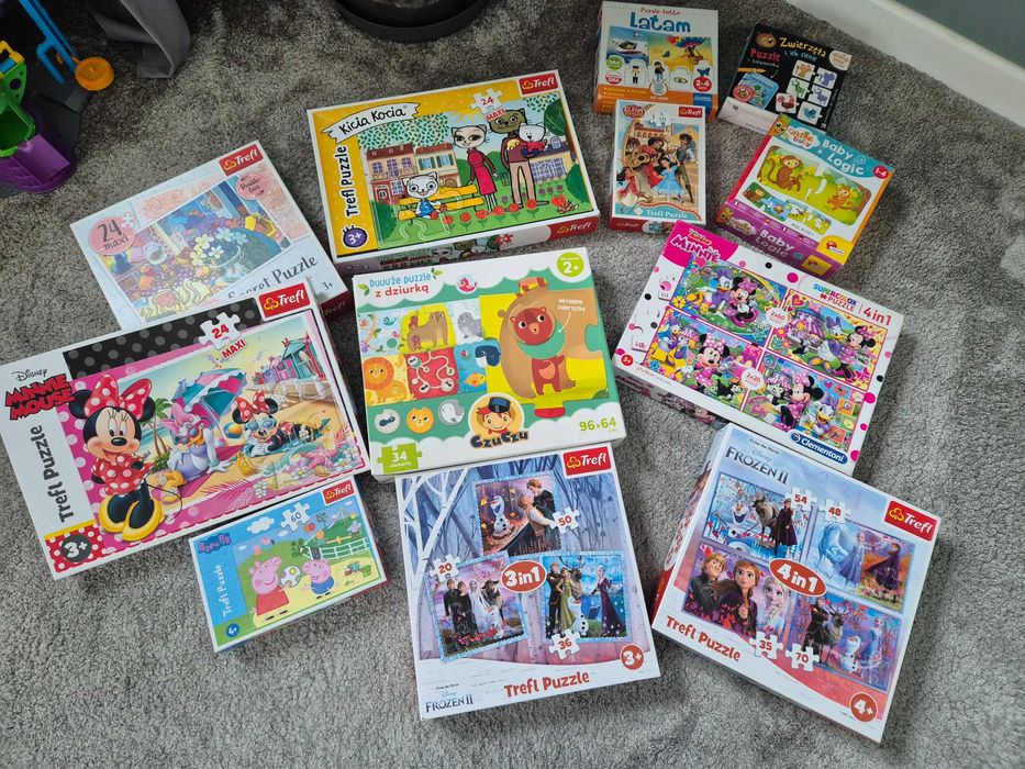 Zestaw puzzli dla dzieci 2+,3+,4+