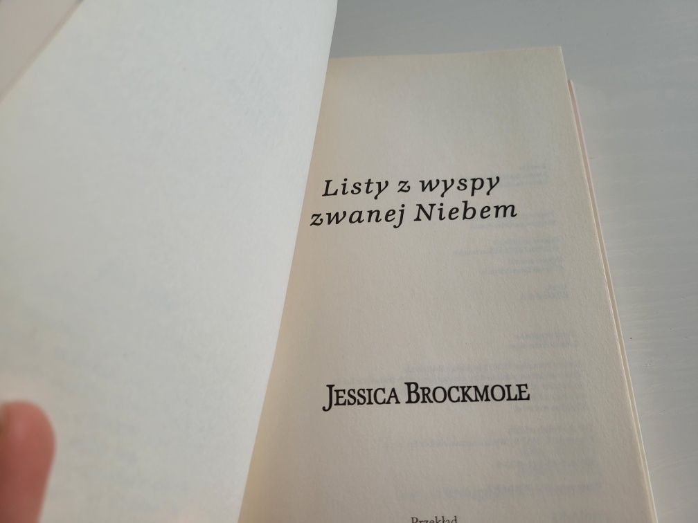 Jessica Brockmole Listy z wyspy zwanej Niebiem książka NOWA