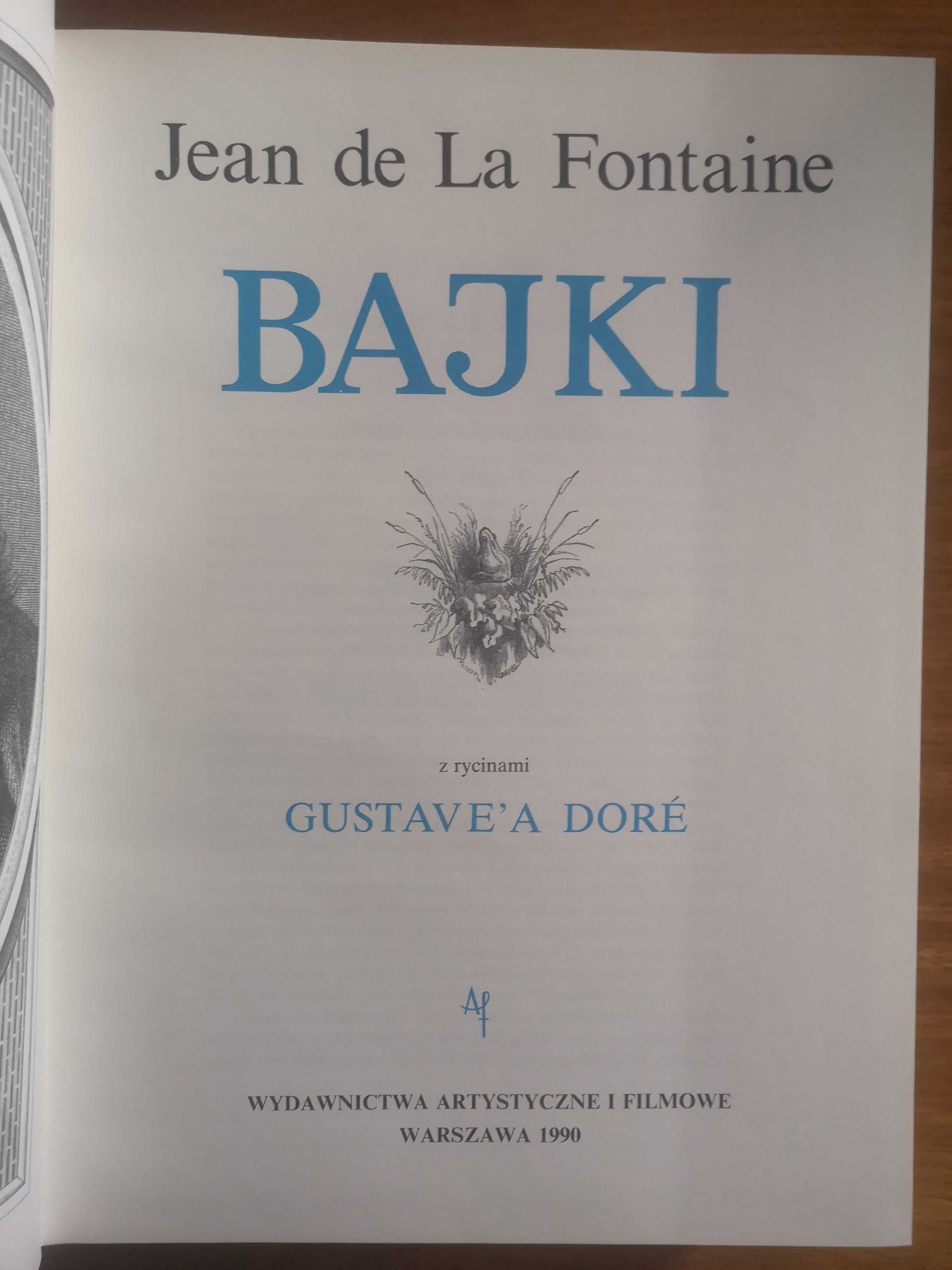 La Fontaine Bajki z rycinami. Rok wydania 1990.