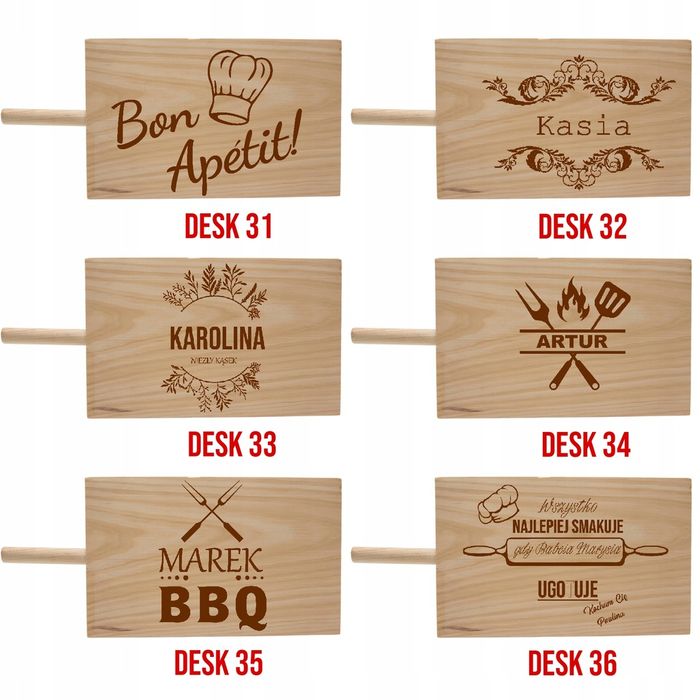 Kuchenna deska do krojenia z grawerem 30x19  prezent dla bliskich