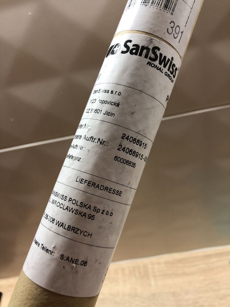 Listwa progowa do kabiny prysznicowej sanswiss czarny matt