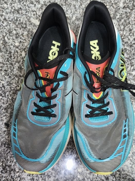 HOKA Cielo X1 2.0 Cyan White Black Red