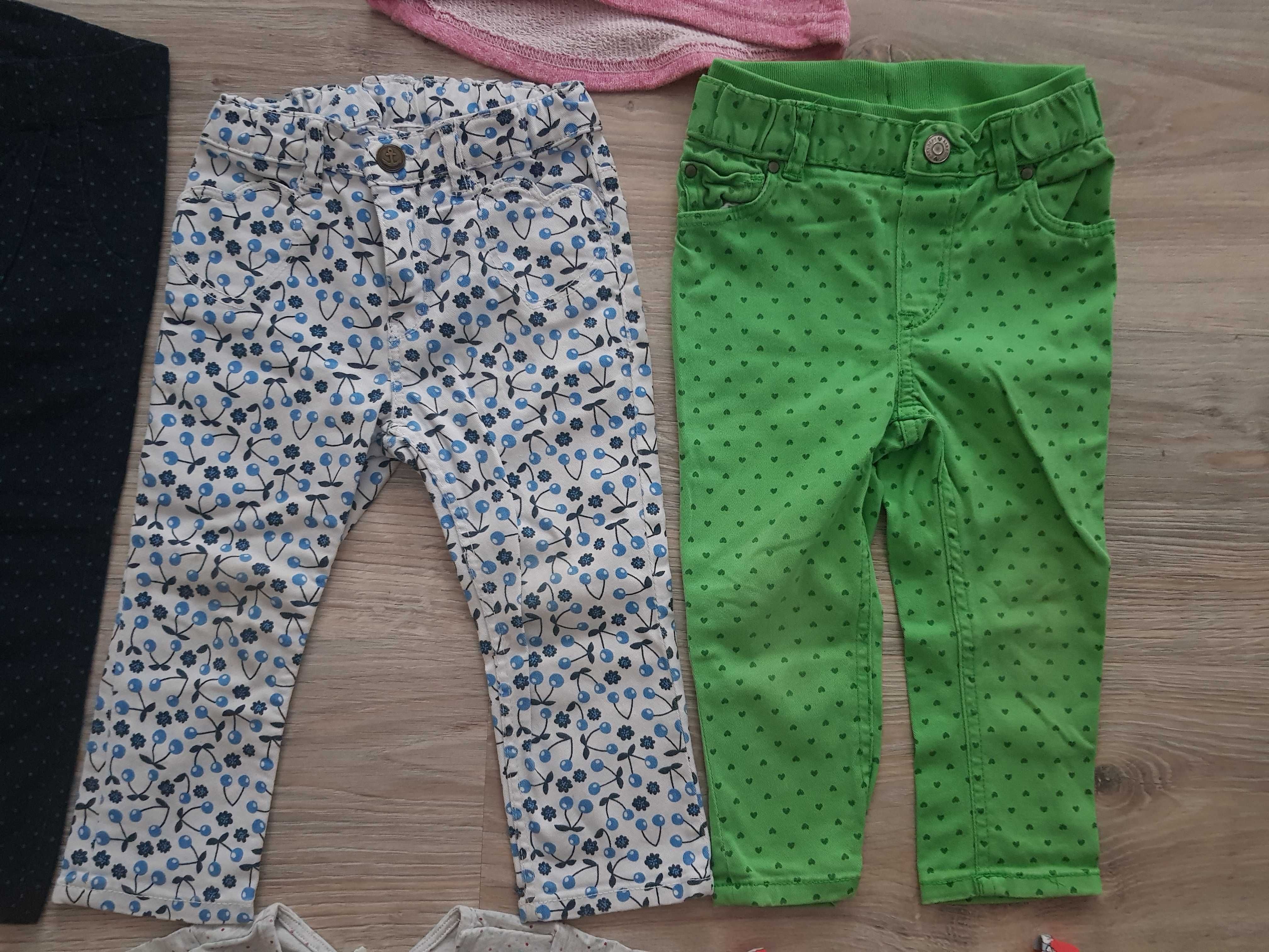 Paka zestaw ubrań dla dziewczynki H&M 86 spodnie sukienka sweter 10 sz