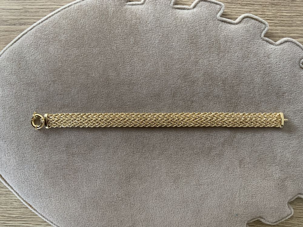 złota włoska bransoletka piękna złoto 14k 585