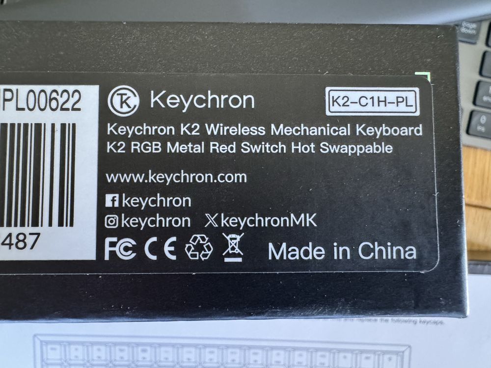 Klawiatura mechaniczna Keychron K2v2 Red Switch Hot Swap