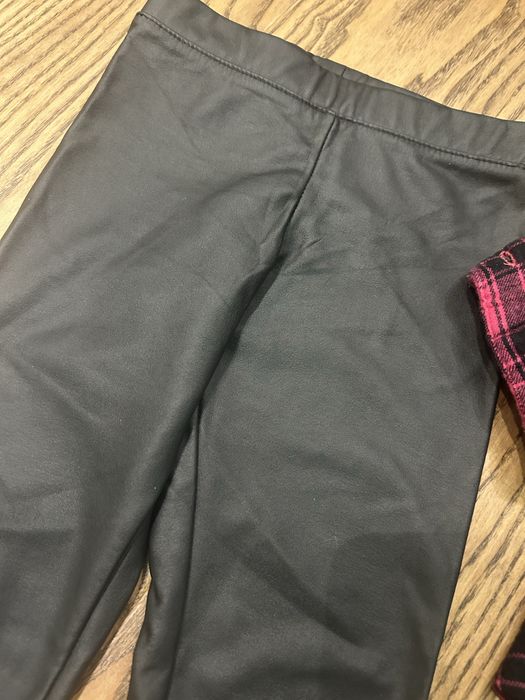 Шкіряні лосіни H&M штани рубашка фірма для дівчинки 2-3 роки розмір 98