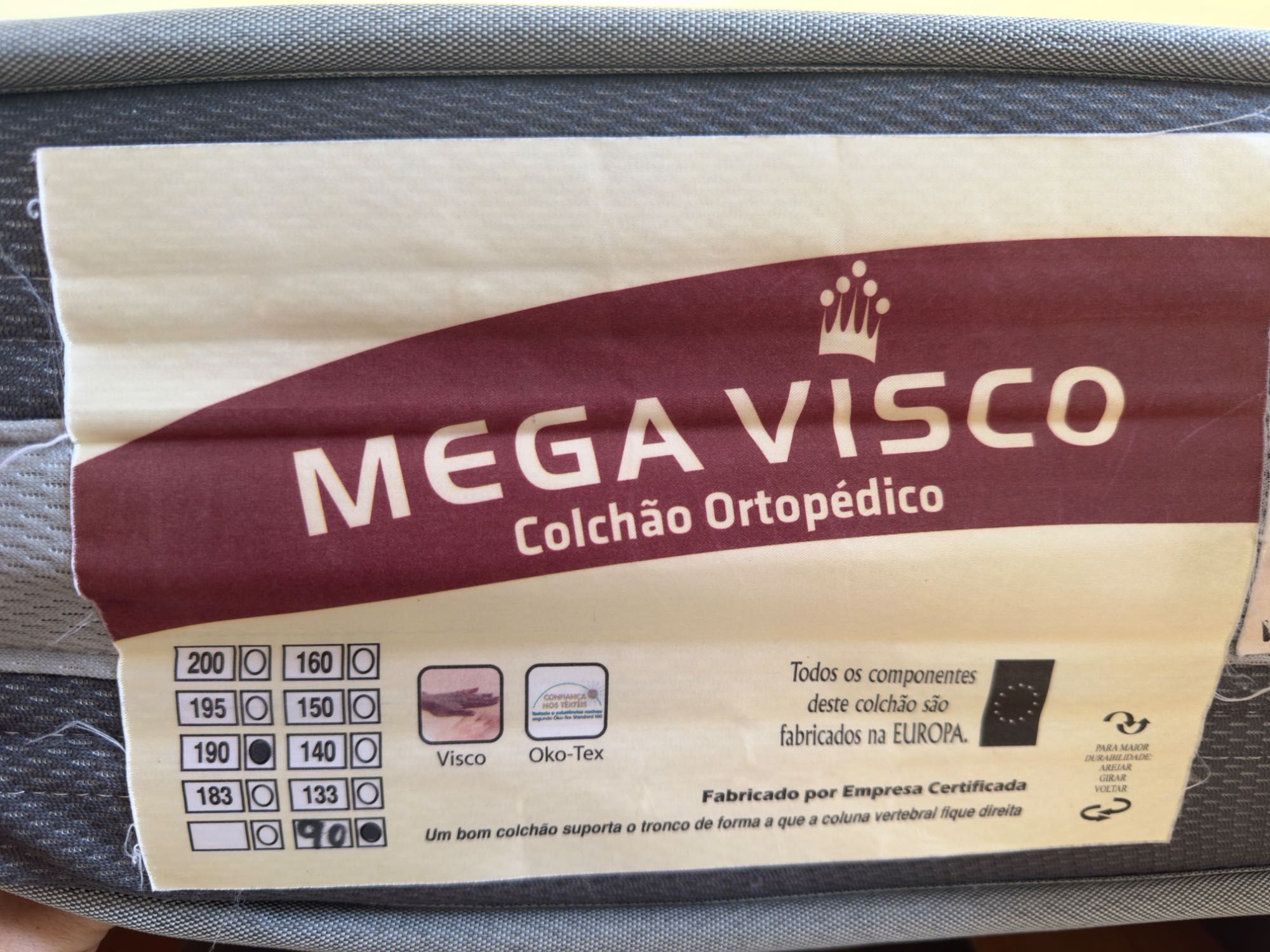 Colchão 90x190 viscoelástica