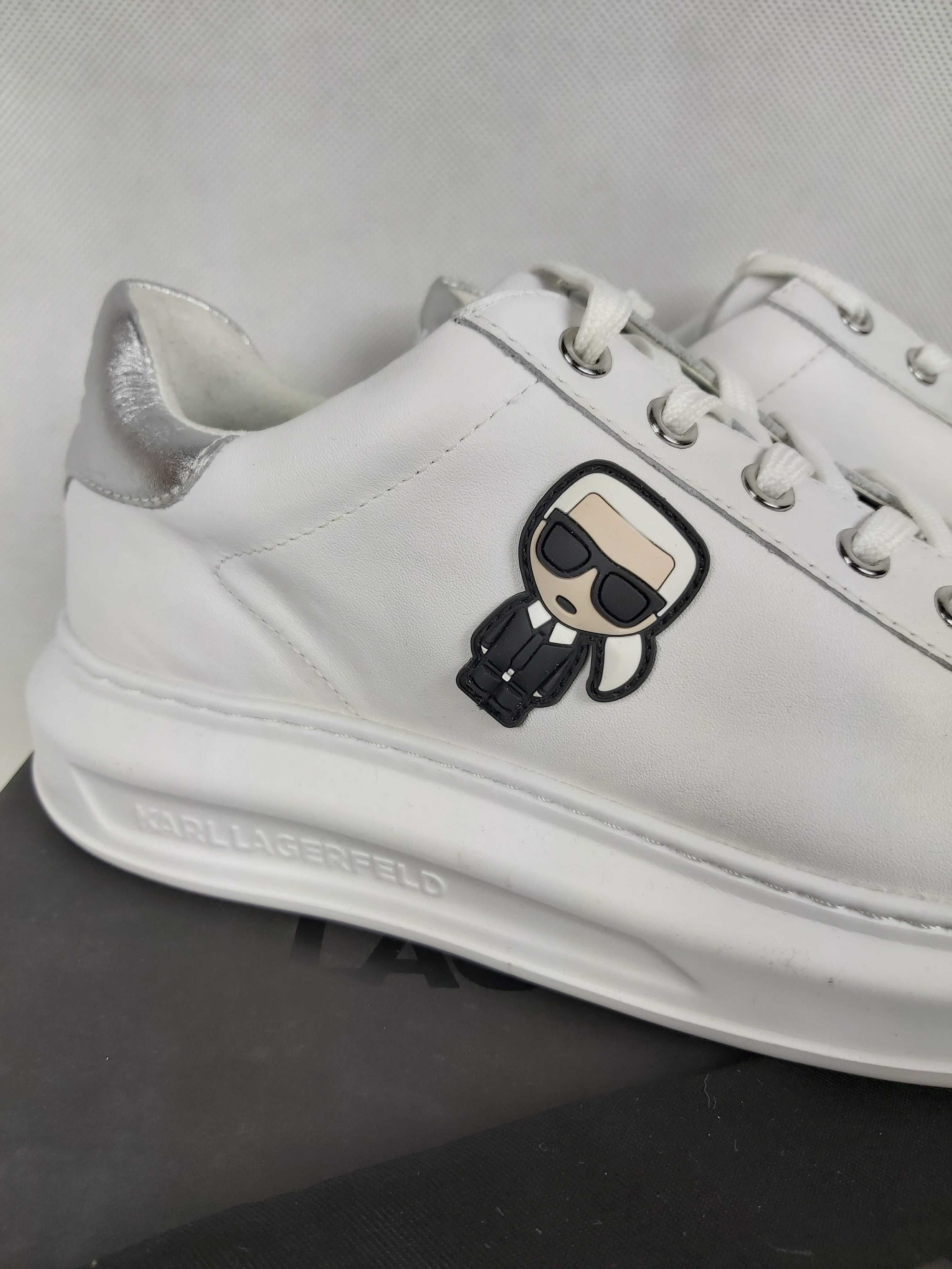 Nowe sneakersy KARL LAGERFELD 40 trampki skorzane ikonic logo