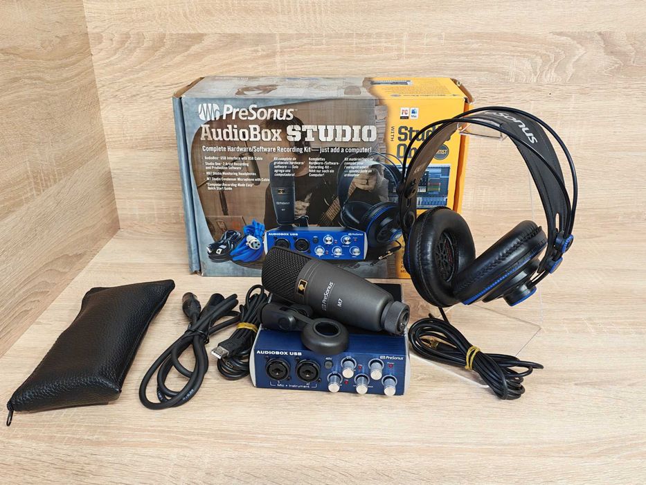 PreSonus AudioBox Studio interfejs + mikrofon+ słuchawki +okablowanie