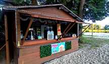 Domek drewniany handlowy budka gastronomiczna