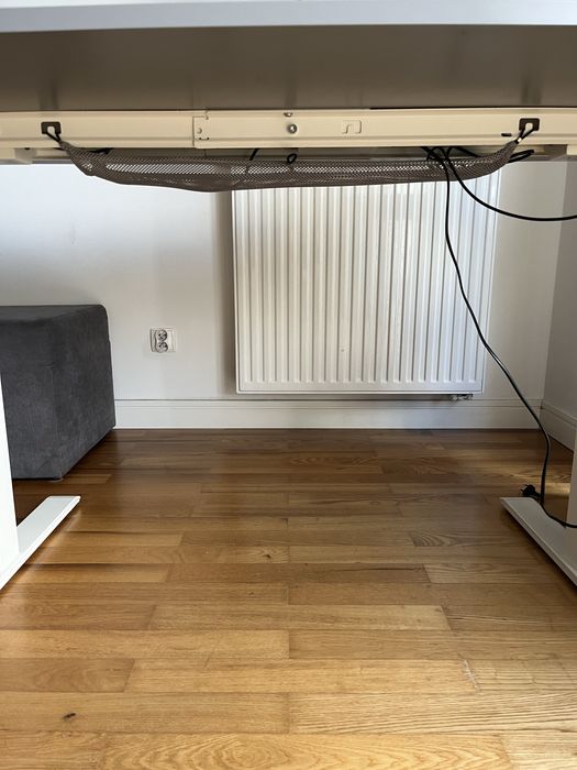 Biurko z elektryczną regulacją Ikea Rudolf szare