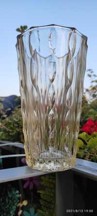 Średni wazon z formowanego szkła H.S.G. Ząbkowice