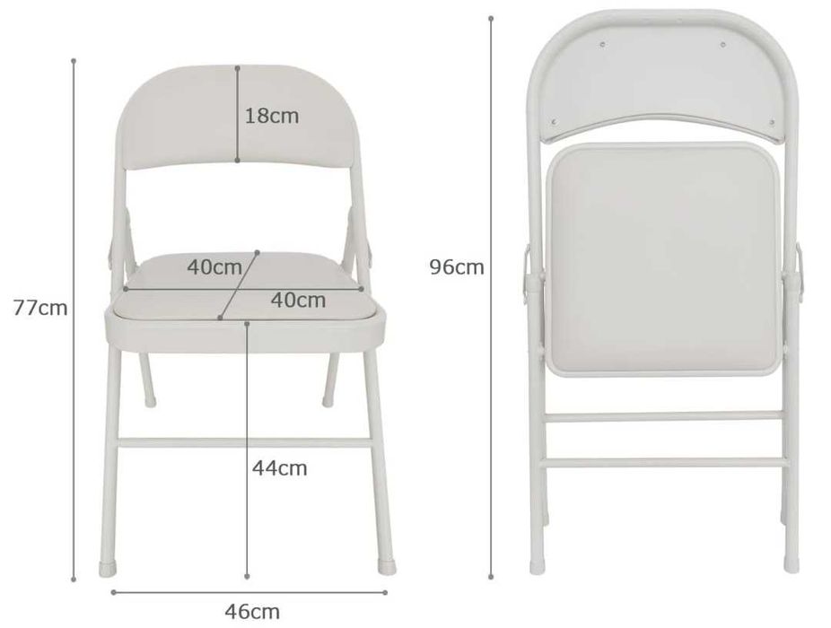 Pack 4 cadeiras dobráveis novas brancas na caixa original nunca usadas