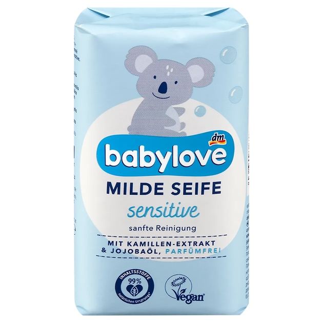 Нежное детское мыло sensitive, 100 г Babylove