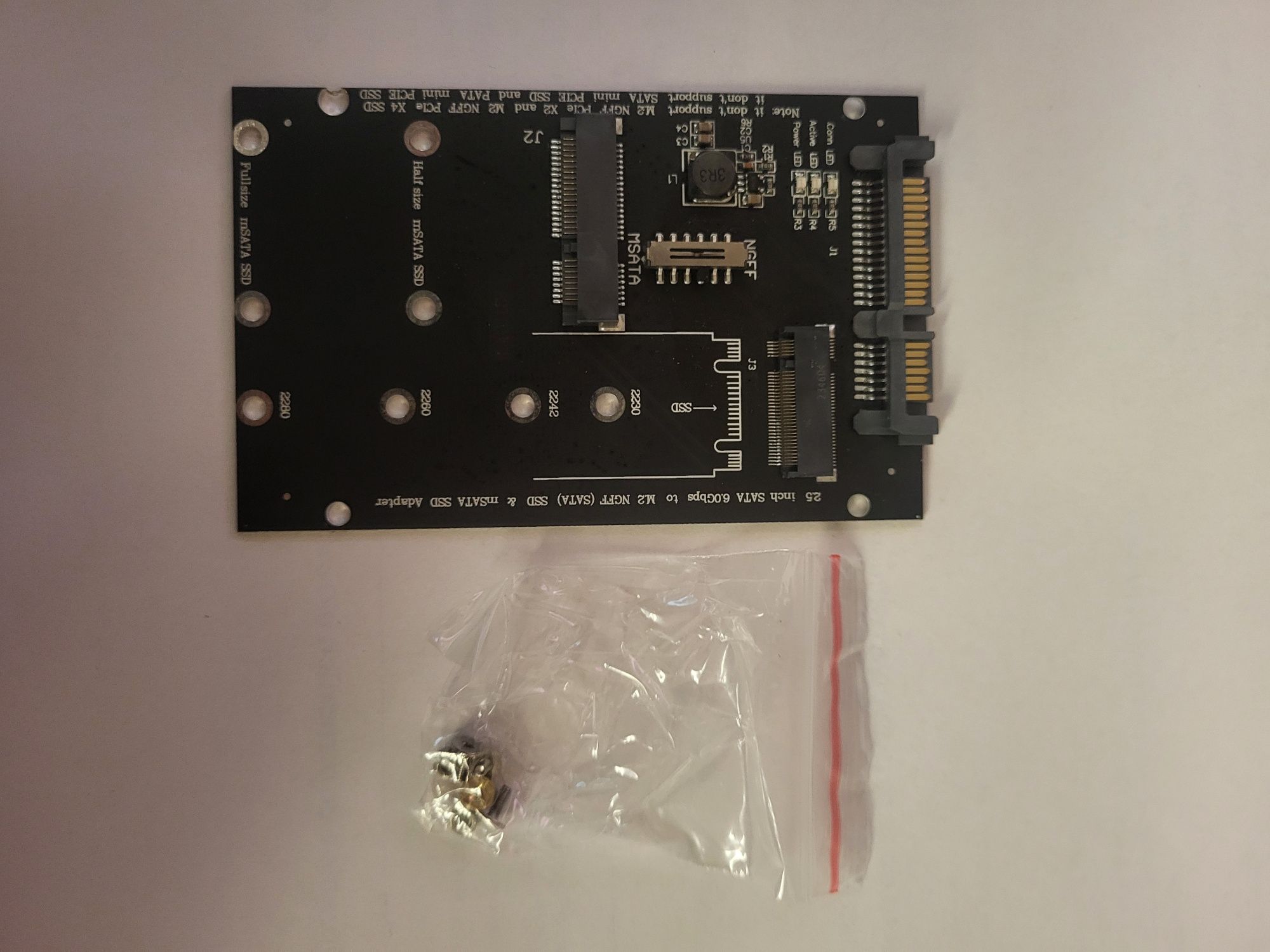 M.2 NGFF MSATA SSD do SATA 3.0 2.5 cal Adapter M2 PCI SSD konwerter ka