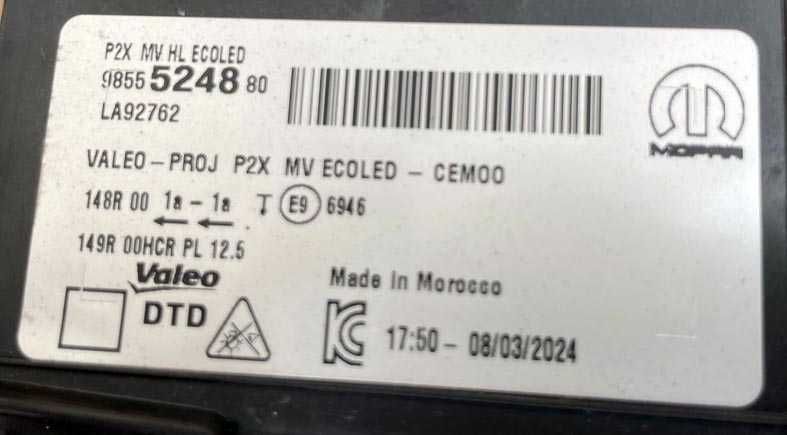 otica frontal DT peugeot 208 II / 2008 II LED