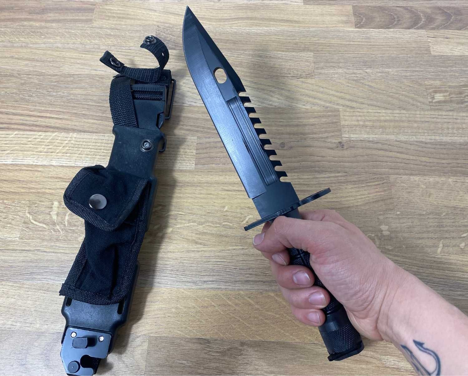 NÓŻ taktyczny WOJSKOWY survivalowy BAGNET z kaburą REPLIKA M9