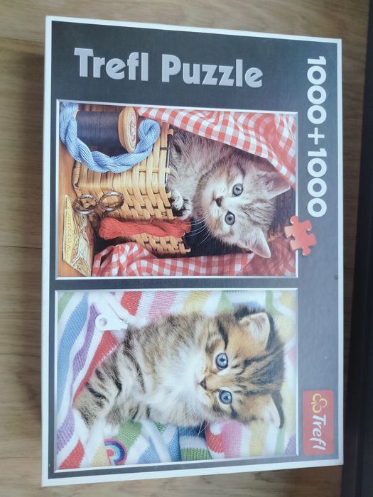 Puzle kotki 2 obrazki 1000+1000 puzli