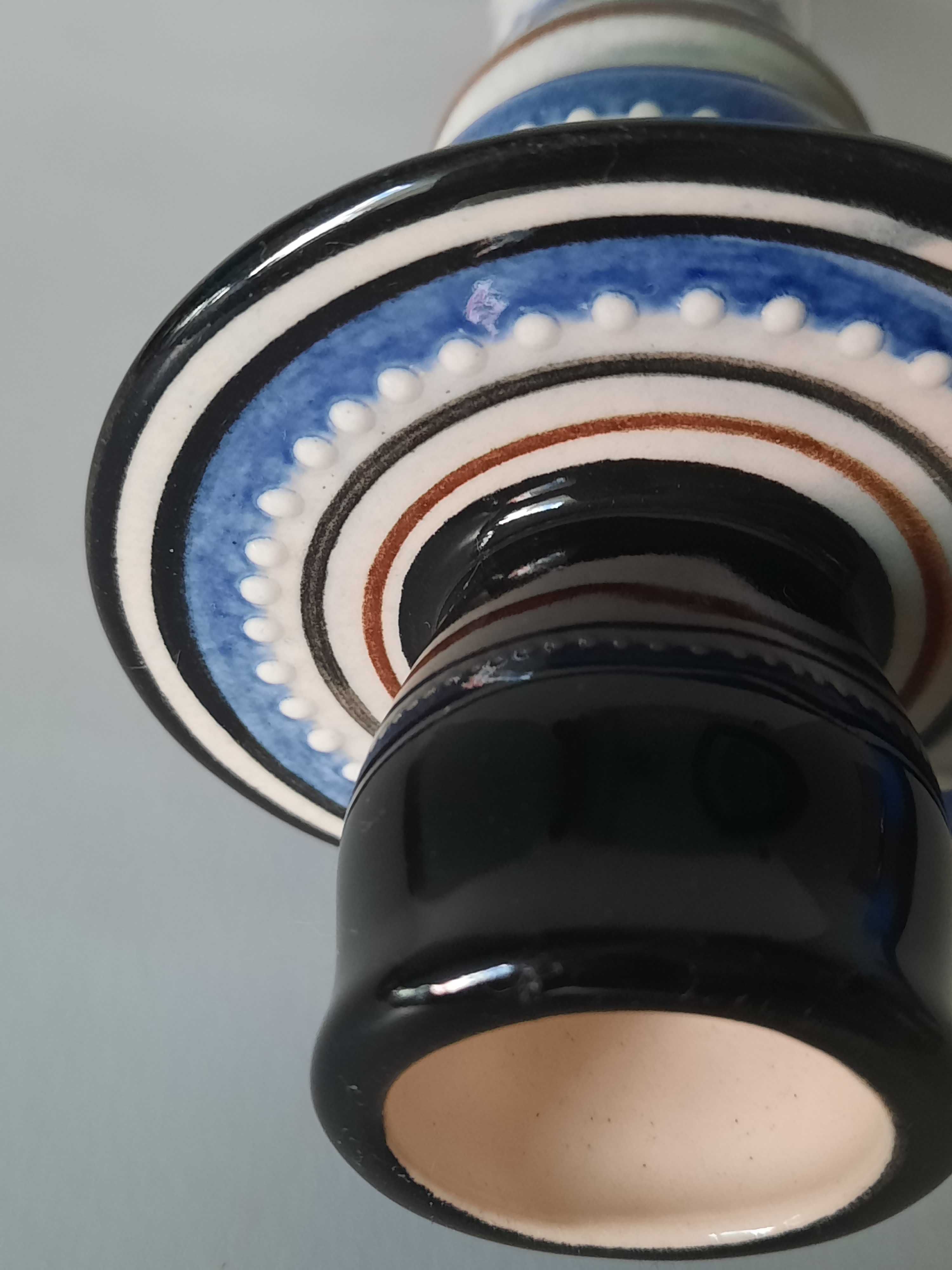 świecznik kolumnowy- ceramika vintage