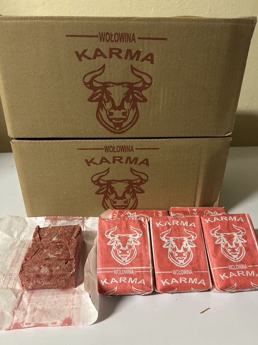 Karma wolowa mrożona dla psa  10 kg