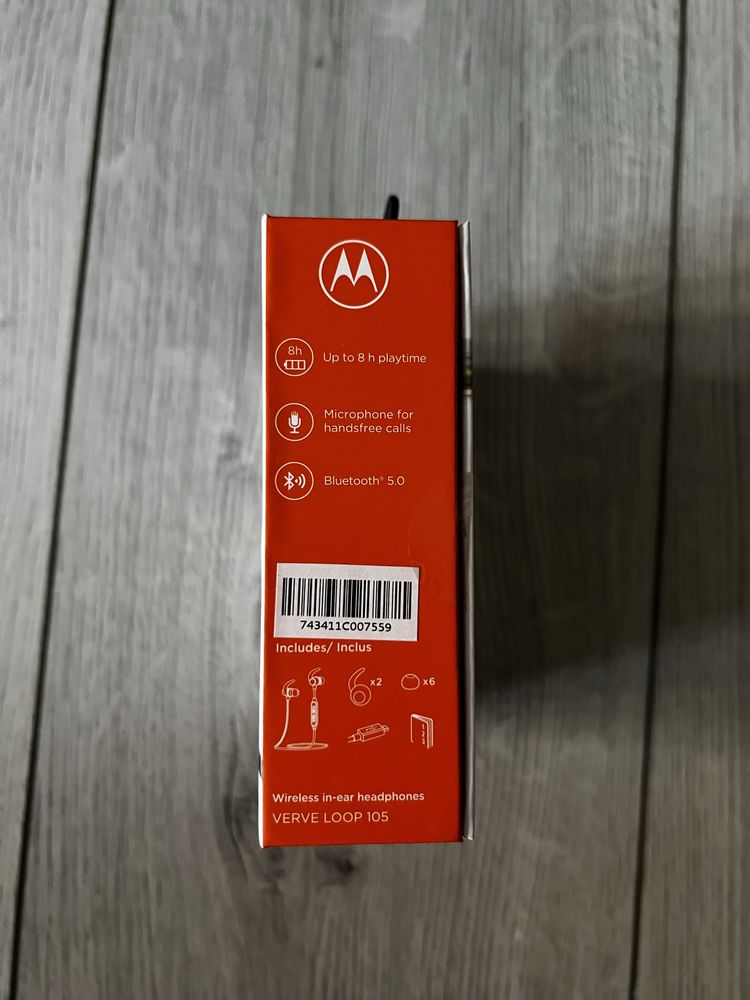Słuchawki bezprzewodowe douszne Motorola Verve Loop 105 nowe