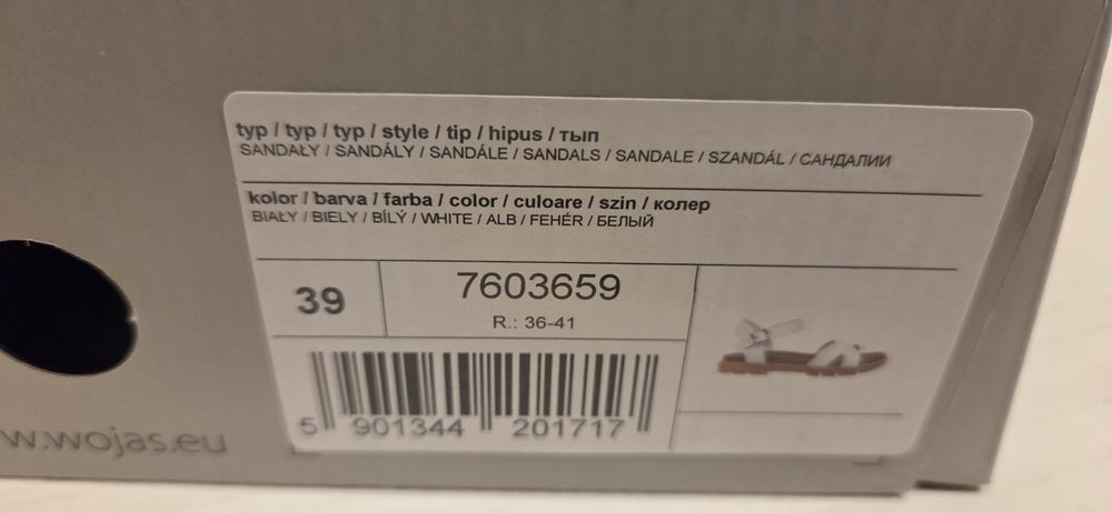 Skórzane sandały damskie marki Wojas rozmiar 39