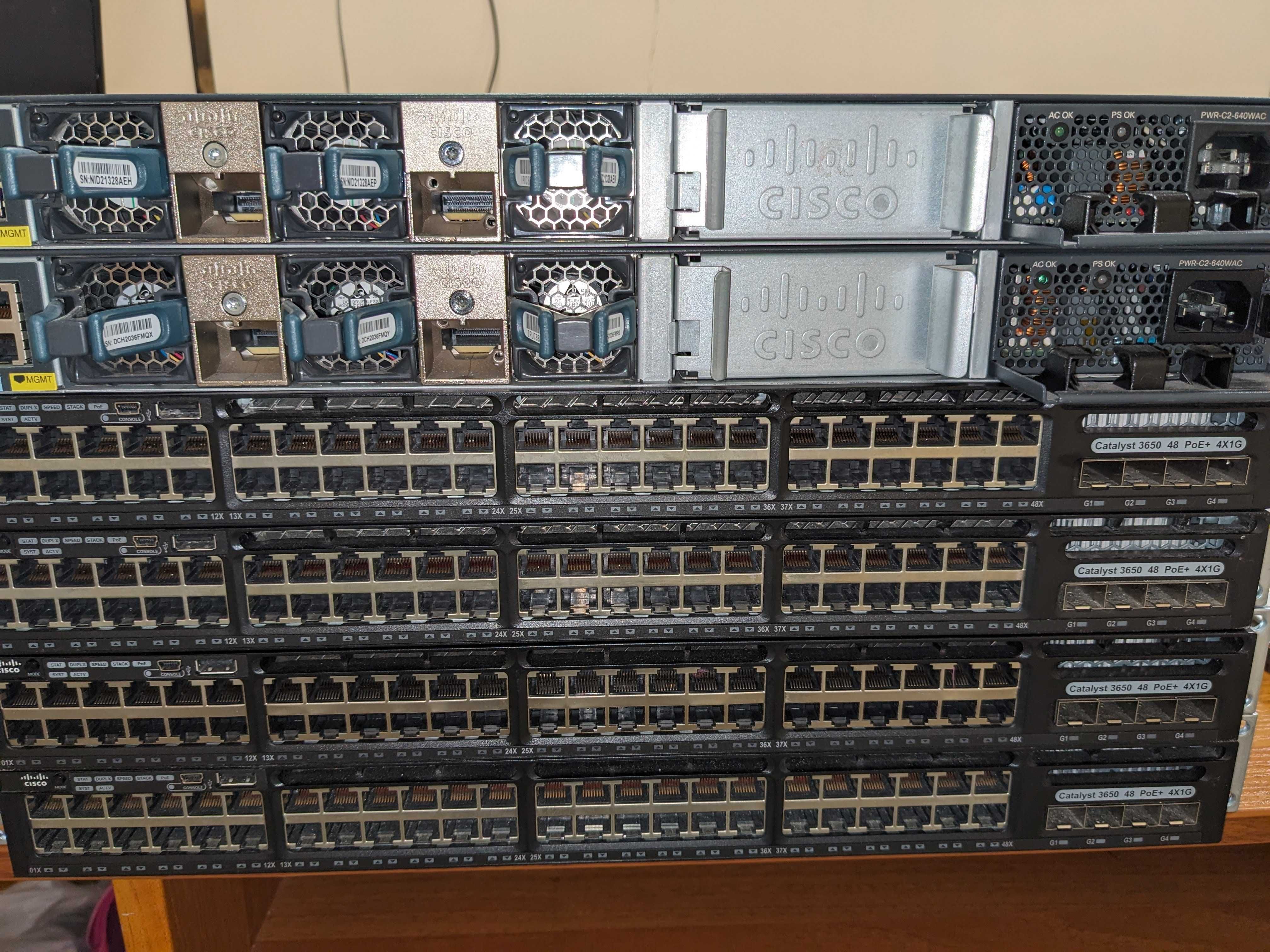 Продам Cisco Catalyst 3650 48 портів  POE+ гігабітний  L3 Switch