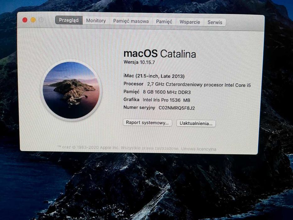 Apple iMac 21.5 Late 2013 i5 8GB dysk 1TB MacOS / Windows Warszawa