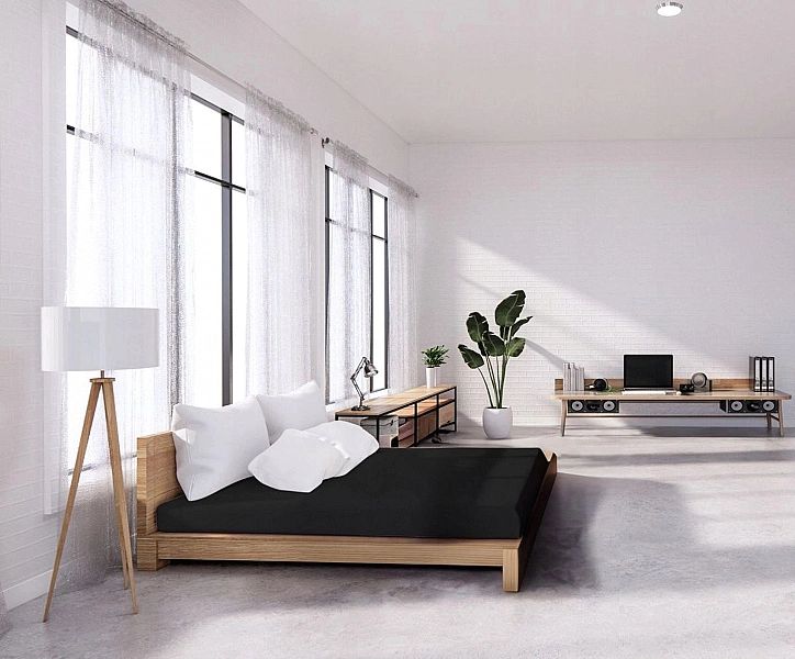 Prześcieradło Bawełniane Jednokolorowe Gładkie z Gumką DIMI 90x200