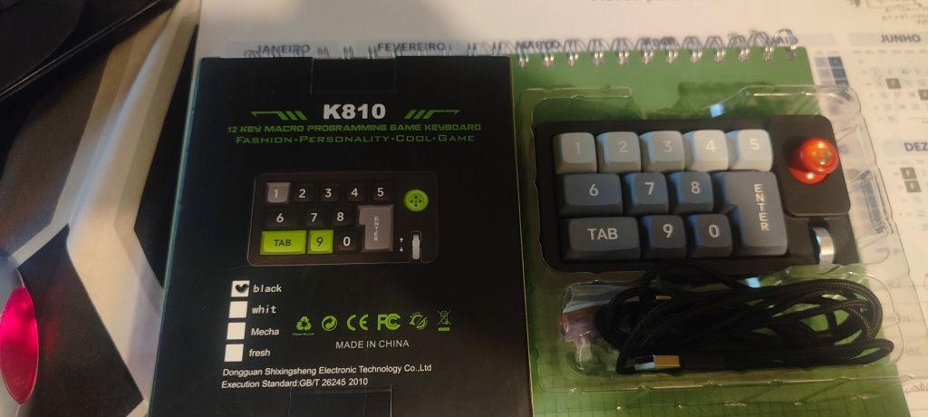 Teclado mecânico com fio