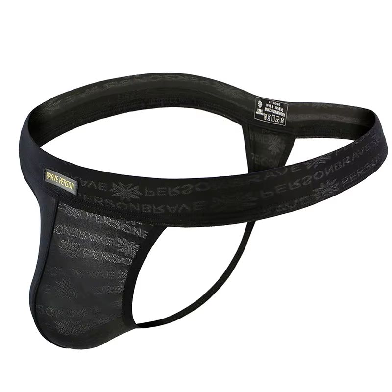 Męskie przeźroczyste stringi Brave Person - XL