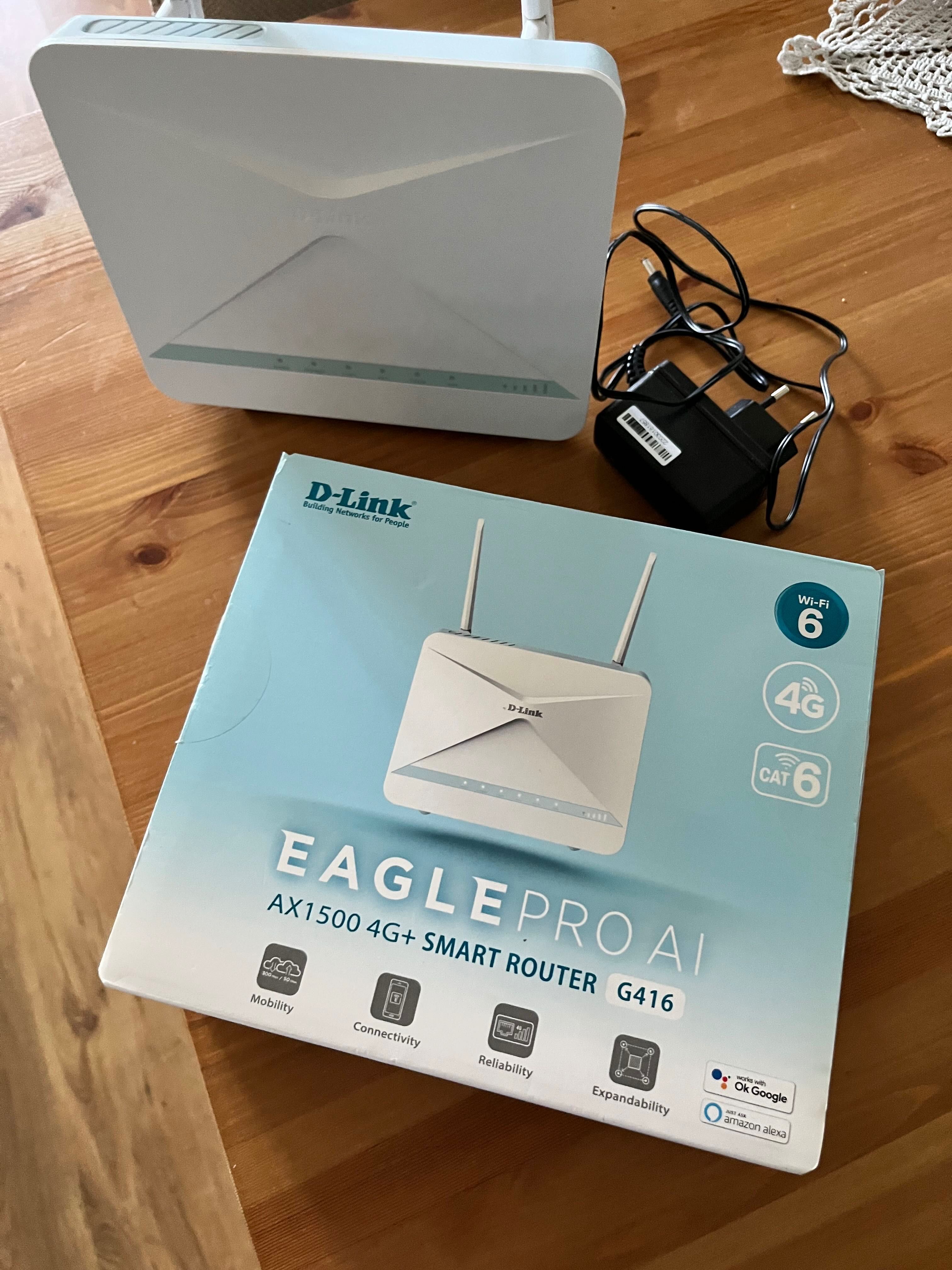 Router  D-LINK EAGLE PRO AI AX1500 4G+
G416 LTE Wi-Fi 6 Gigabit