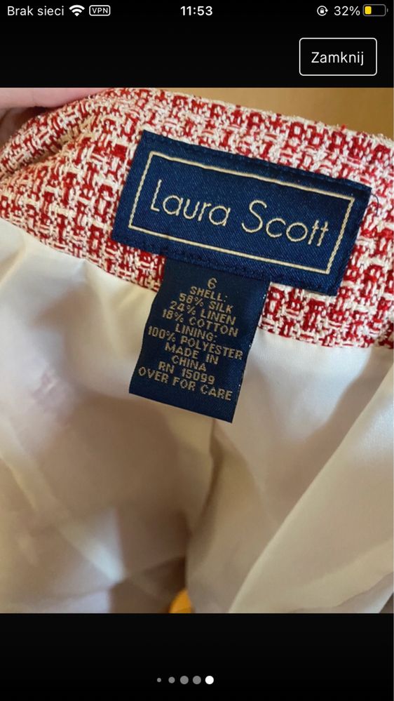 Żakiet Laura Scott silk 34-36