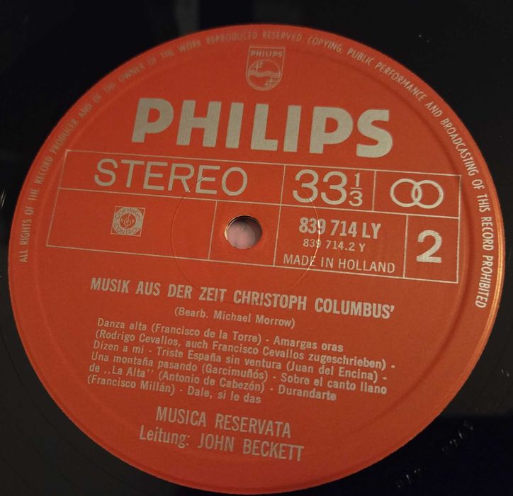 Musica Reservata Beckett Music From The Time Of Christopher Columbus