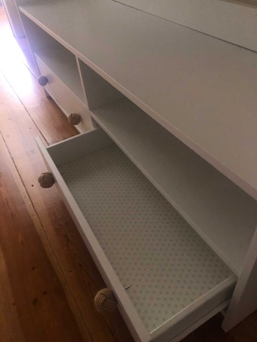 Móvel TV, branco, 138x36x54 cm - HAUGA / IKEA