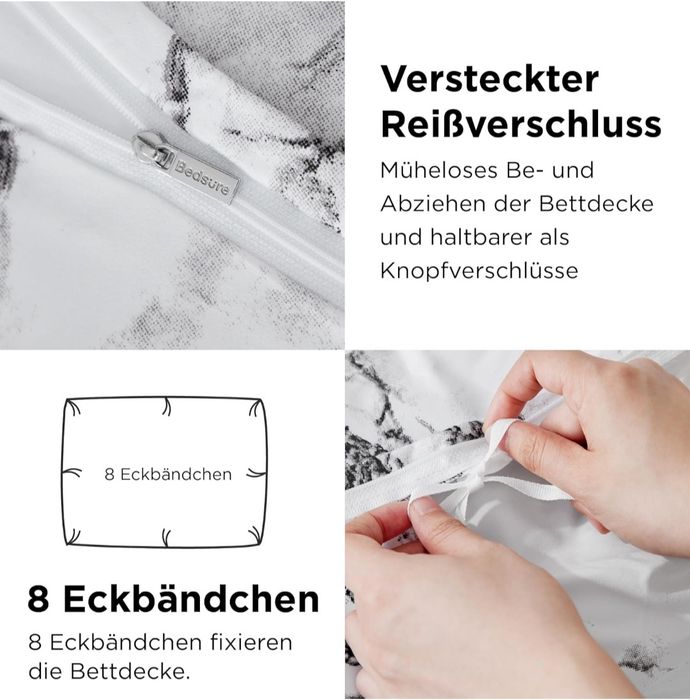 Pościel Bedsure z mikrofibry 3-częściowa 240 x 220 cm