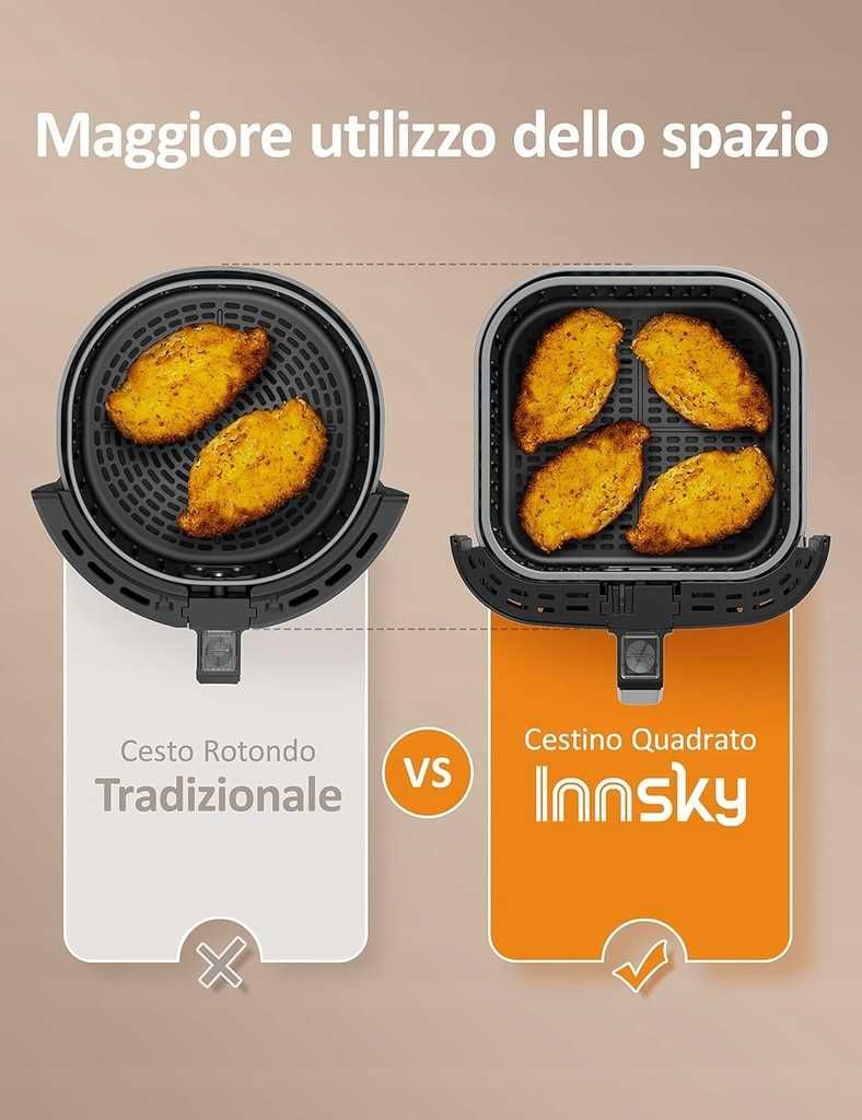 Frytkownica beztłuszczowa Innsky 5,6L z ekranem dotykowym 11 programów